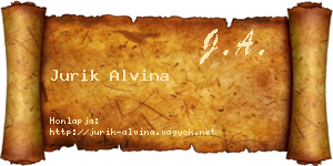 Jurik Alvina névjegykártya